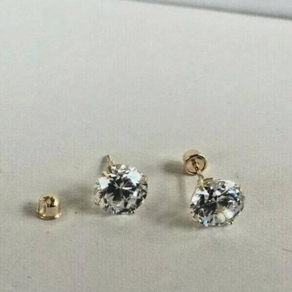 14K SOLID YELLOW GOLD 4 CARAT ROUND DIAMONDS - Picture 5 of 5